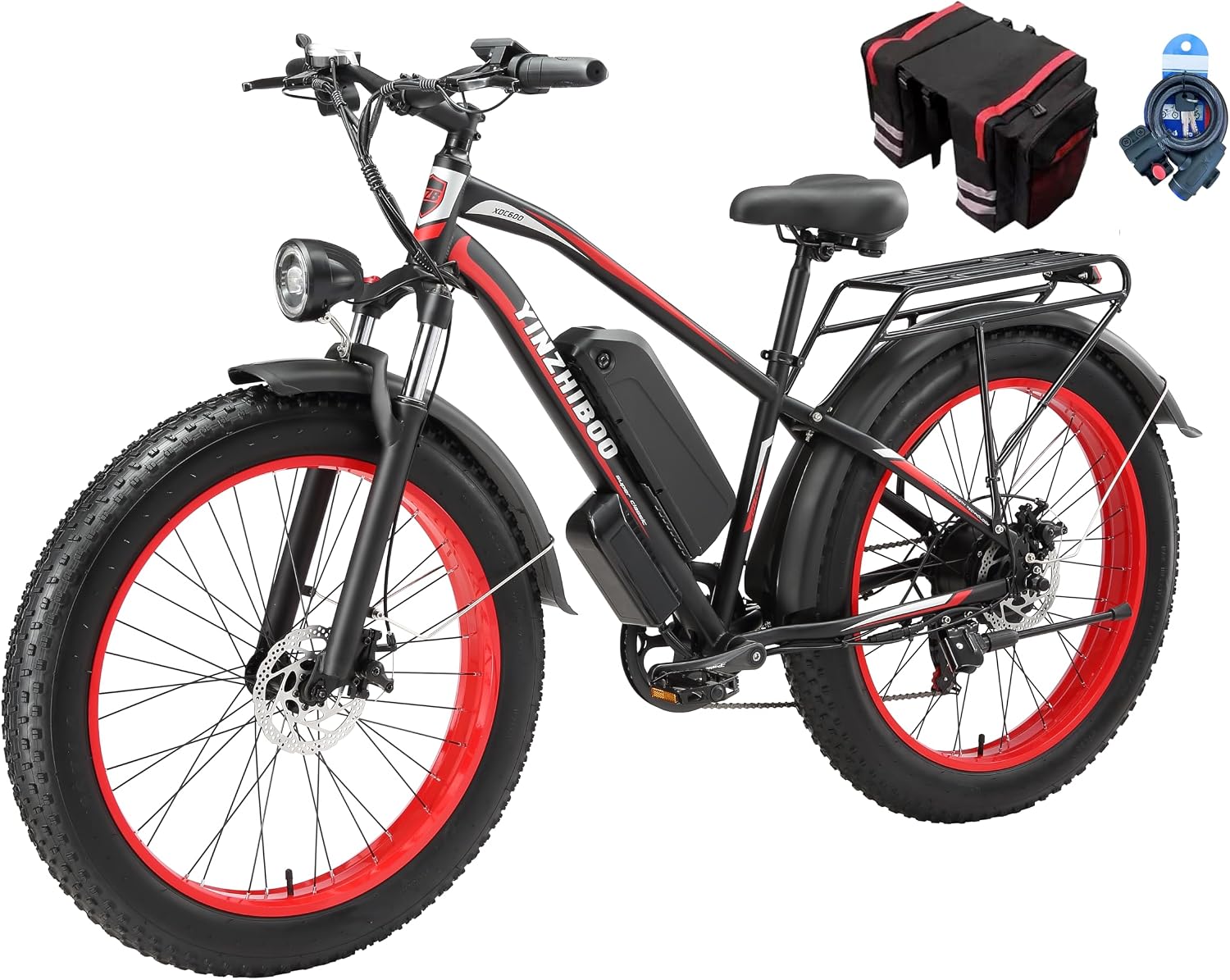 Electric Bike for Adults, 2000W Peak Motor E Bikes, 26' Fat Tire Electric Mountain Bike, 32 MPH Electric Bicycle, 48V 17.5Ah (840Wh) Removable Battery, UL2849 Certified