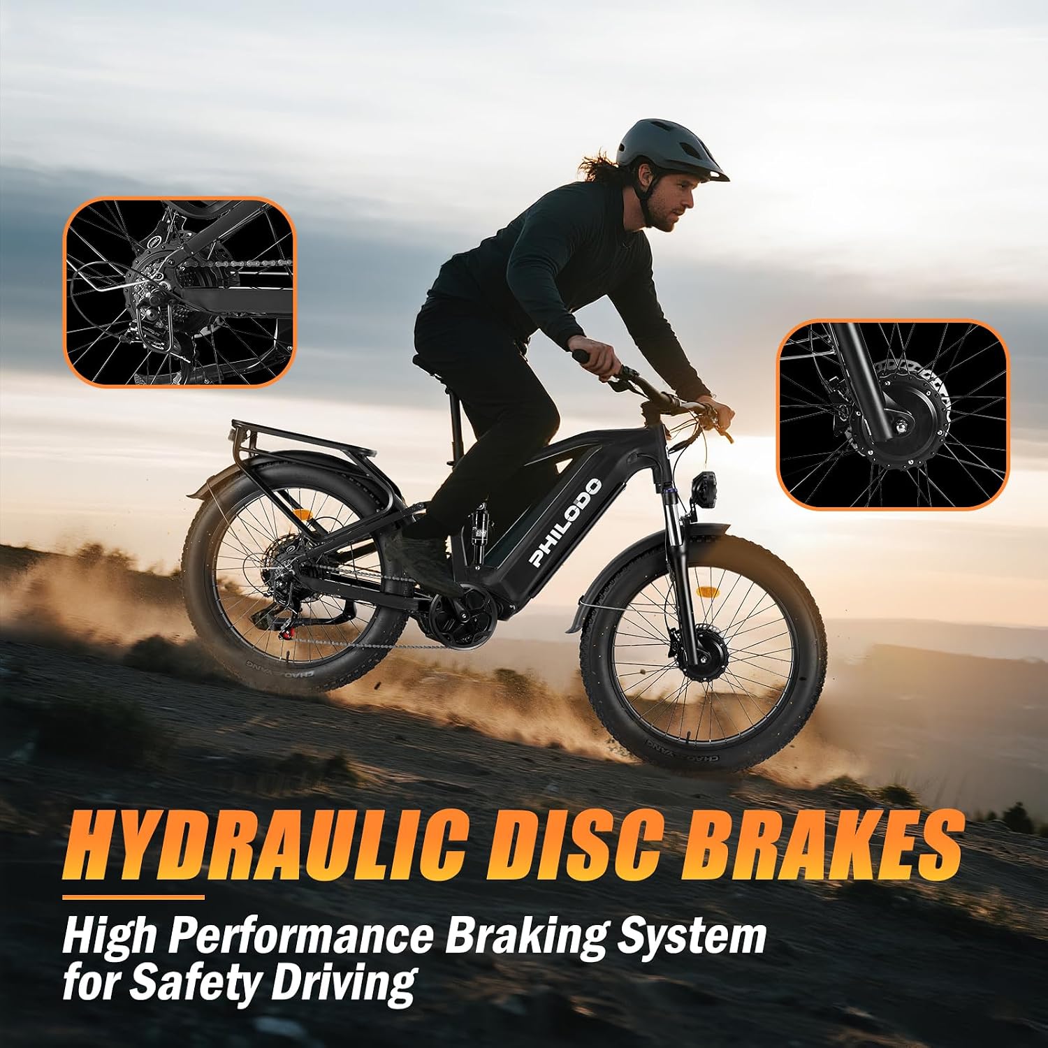 5000w Dual Motor Electric Bicycles, 60V Battery E-Bike with 45 MiIe P-Hour Electric Bike for Adults, 26 Fat Tire Hunting Ebike for All Terrain, Full Suspension Electric Ebike