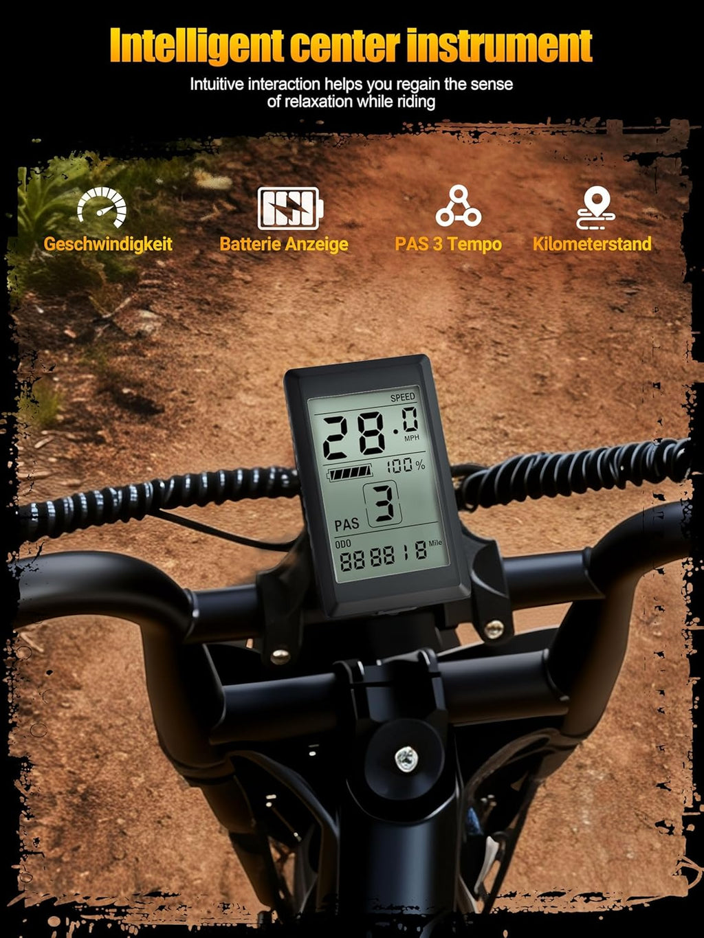 ESKUTE V100 Electric Bike for Adults, Electric Dirt Bike 1500W Peak Motor, All Terrain Dual Suspension E Bike 28MPH Top Speed, Ebike Up to 60 Miles Range, 16' Fat Tire, 48V13Ah Battery, 7-Speed