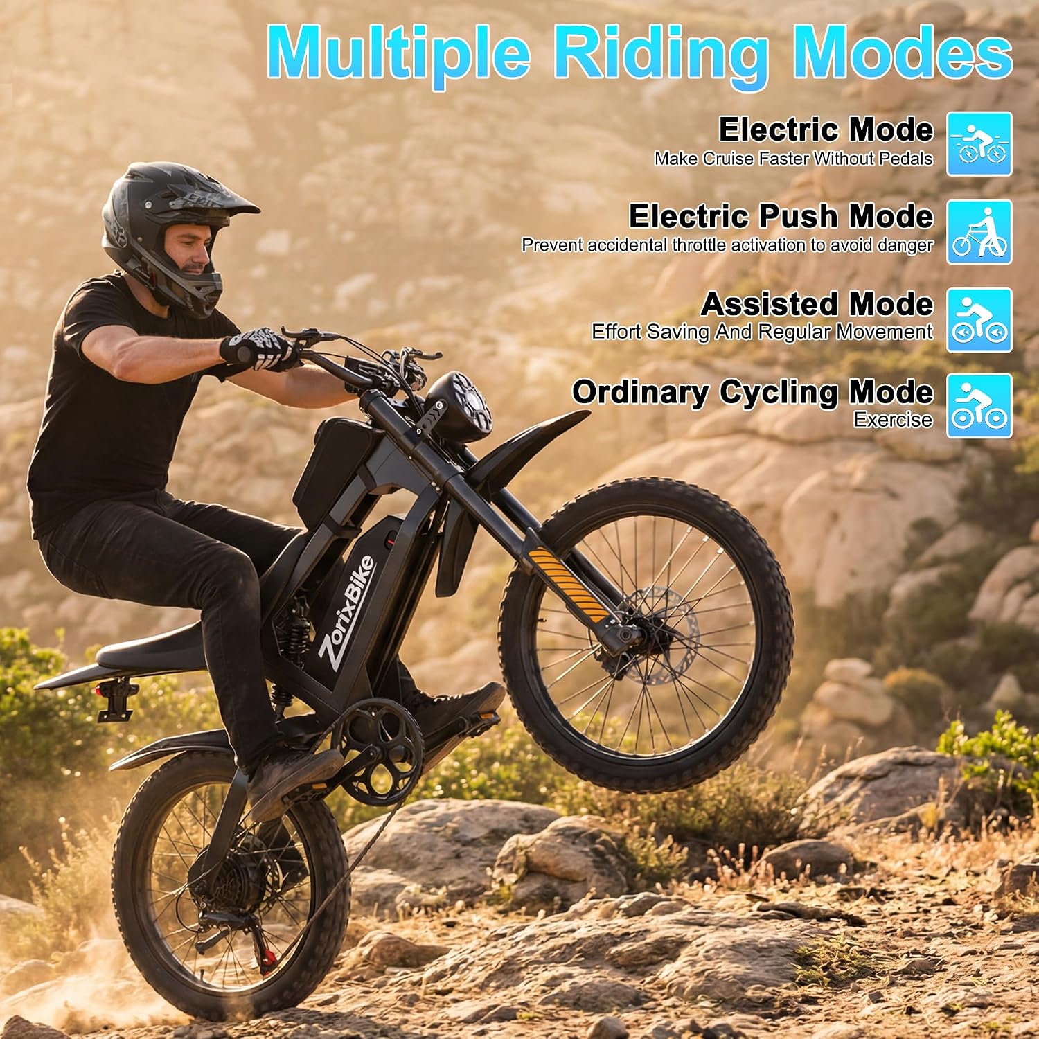 Electric Bike for Adults,48V 20AH - Peak Power 1500/3000W Brushless Motor Electric Bicycle - Max Speed 31-35MPH - Max 80 Miles Range - 20' x 4.0' Fat Tire Dirt E-Bike,7-Speed - UL 2849