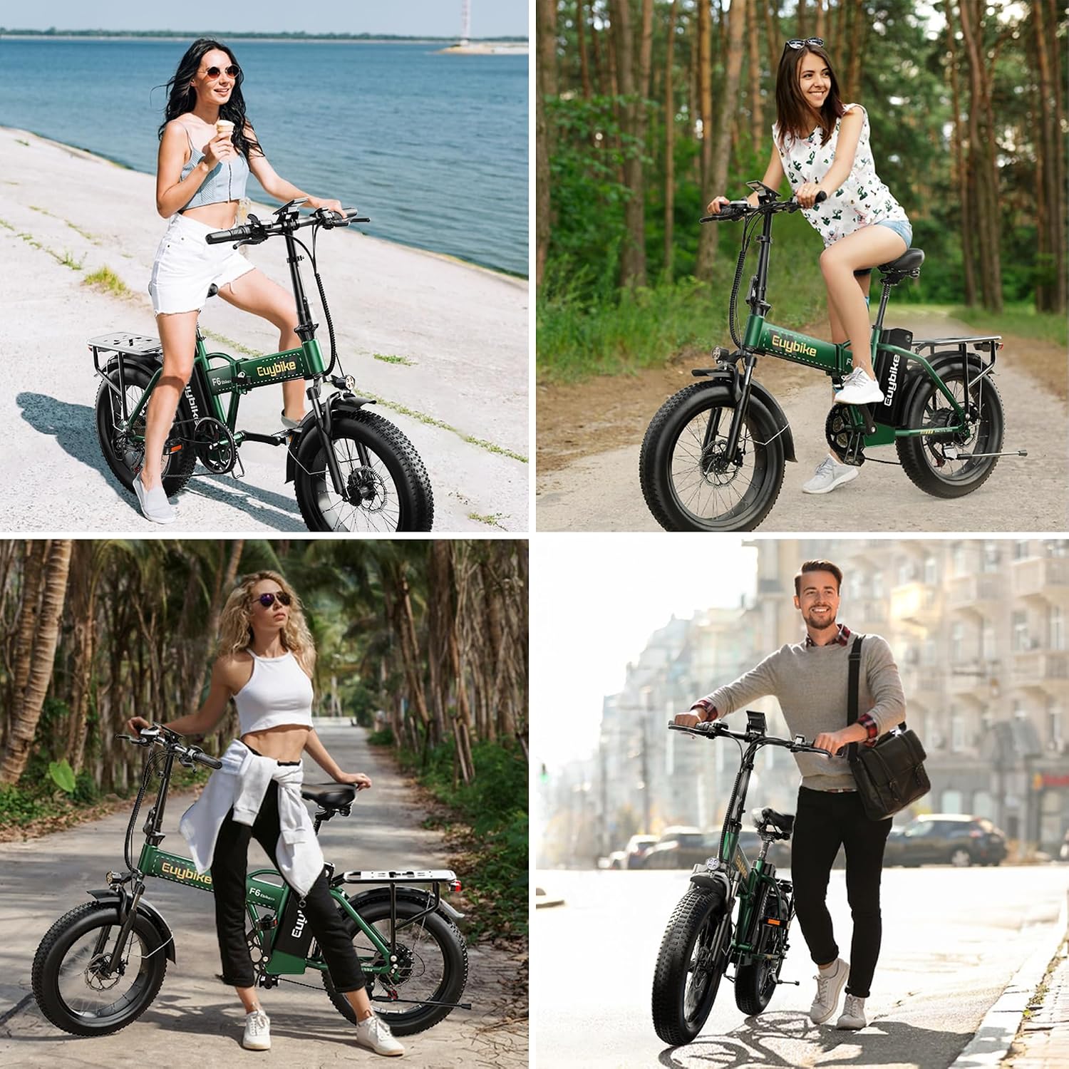 Foldable Electric Bike for Adults, 30+MPH, 48V 20Ah Removable Battery up to 80Miles, 20' Fat Tire Peak 1000W Motor Dirt Ebike Adult Electric Bicycle for City Commute Beach Mountain Adventurous E Bike