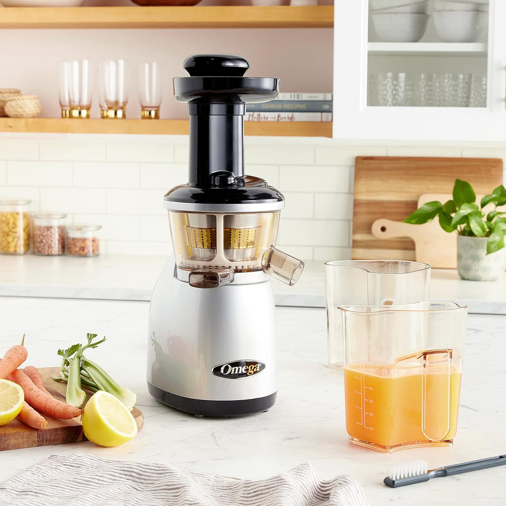 Omega VRT350 Vertical Low Speed Juicer, Silver