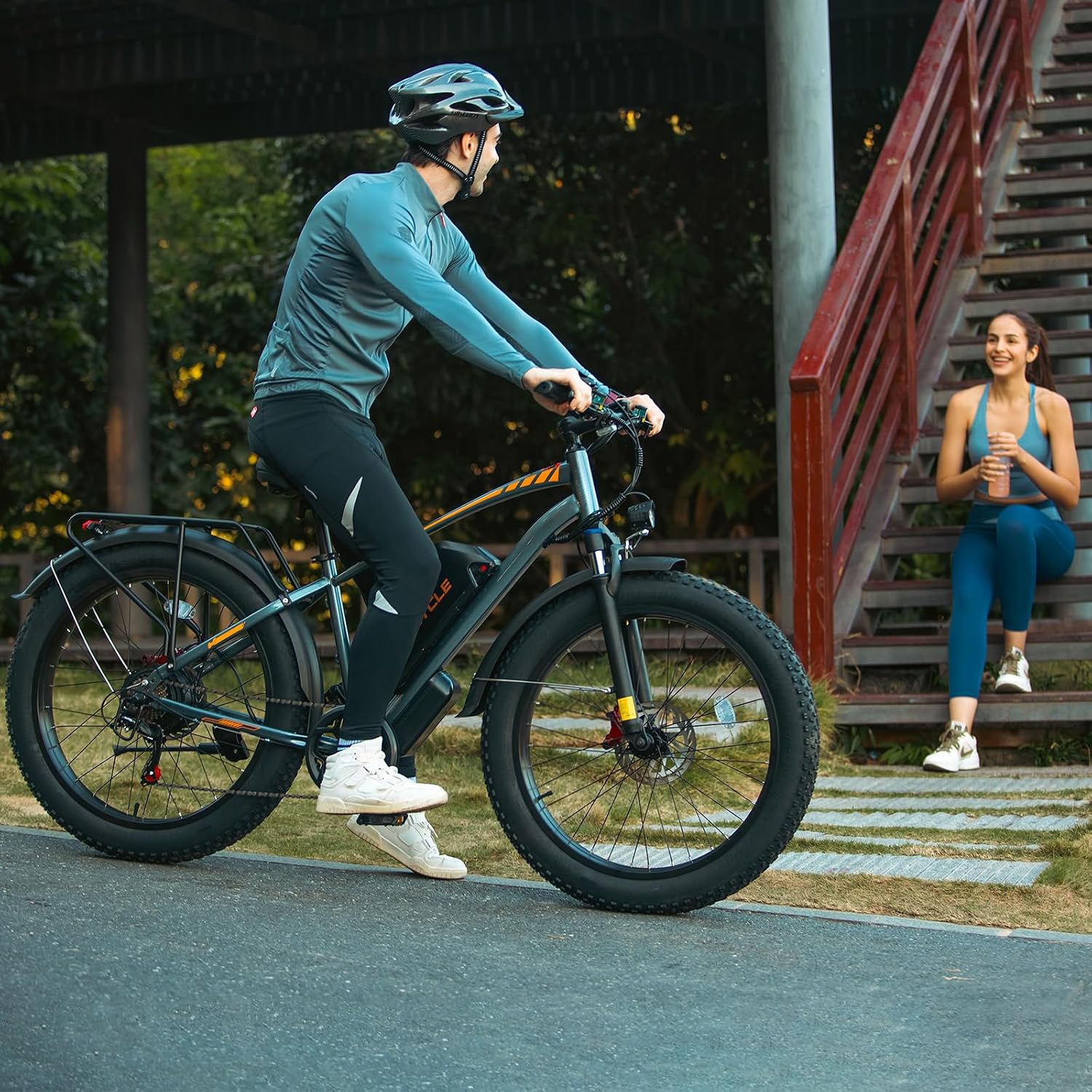 1000W Electric Bike for Adults, 7 Speed Ebike with 26' Fat Tire, Max 30MPH & 50 Miles, 48V 18.2Ah Battery, Hydraulic Disc Brake, All-Terrain Moped Style Ebike for Snow, Mountains, Sand, Road