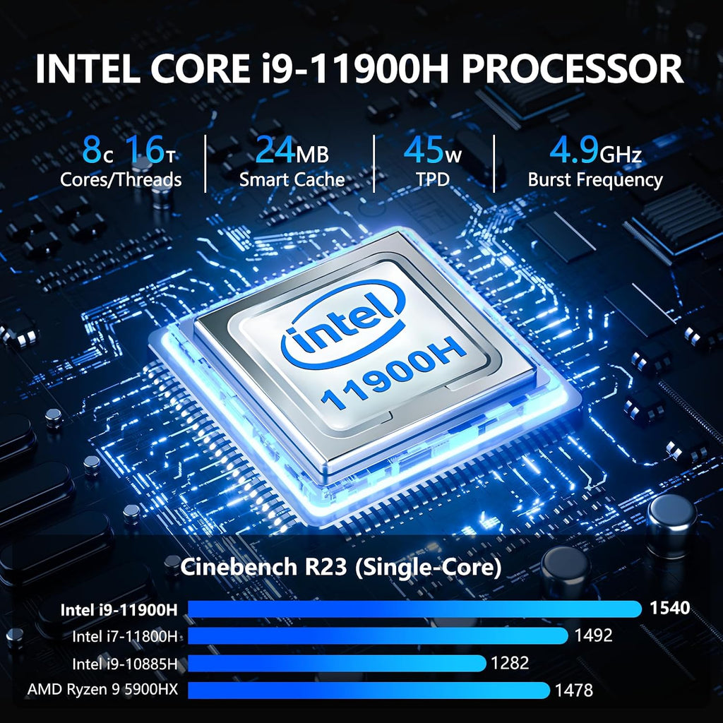 NIAKUN Gaming Laptop, Window 11 Pro Laptop Computer,15.6 Inch Lap Top 2026, 16GB RAM 1TB SSD,i9-11900H 8C/16T Processor(up to 4.9Ghz),UHD Graphics, FHD 1920*1080 Display,WiFi 6,BT5.2,Backlit Keyboard