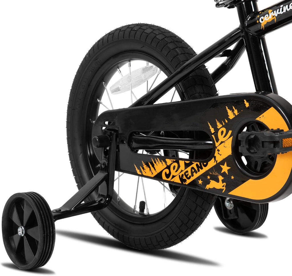 KEANO Cervine 14 16 20 Inch Kids Bike for Boys Girls Ages 3-10 Years, 14 16 Inch Toddler BMX Bikes with Training Wheels and Basket, 20 in Children Bicycles with Kickstand