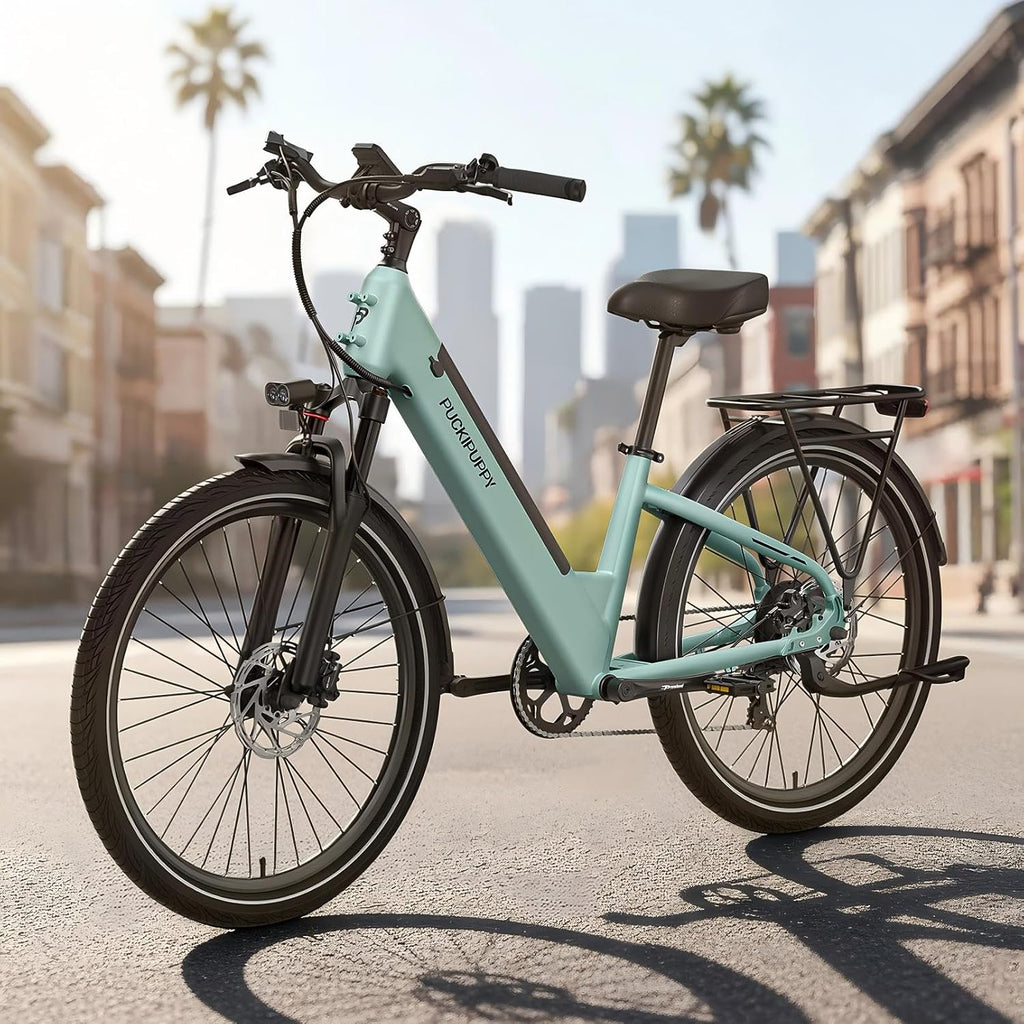 PUCKIPUPPY Electric Bike for Adults 960W, 28MPH 75Miles Commuting Electric Mountain Bike, 48V15AH Removable Battery Adult Electric Bicycles 7-Speed, Poodle Ebike