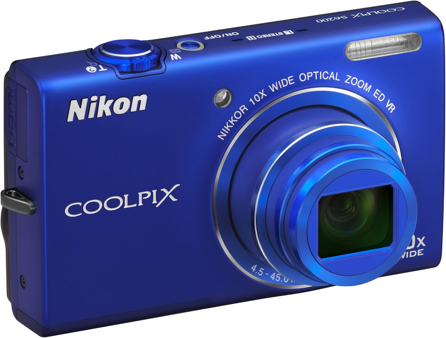 Nikon COOLPIX S6200 16 MP Digital Camera with 10x Optical Zoom NIKKOR ED Glass Lens and HD 720p Video (Blue)