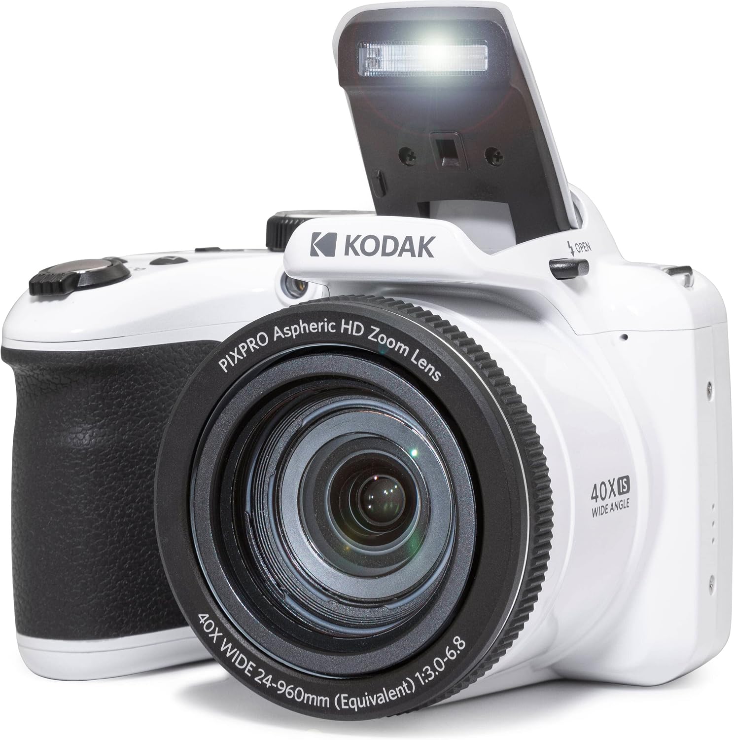 Kodak PIXPRO AZ405 Digital Camera (White), 16GB Memory Card, Camera Case, Accessories - Ultimate Bundle