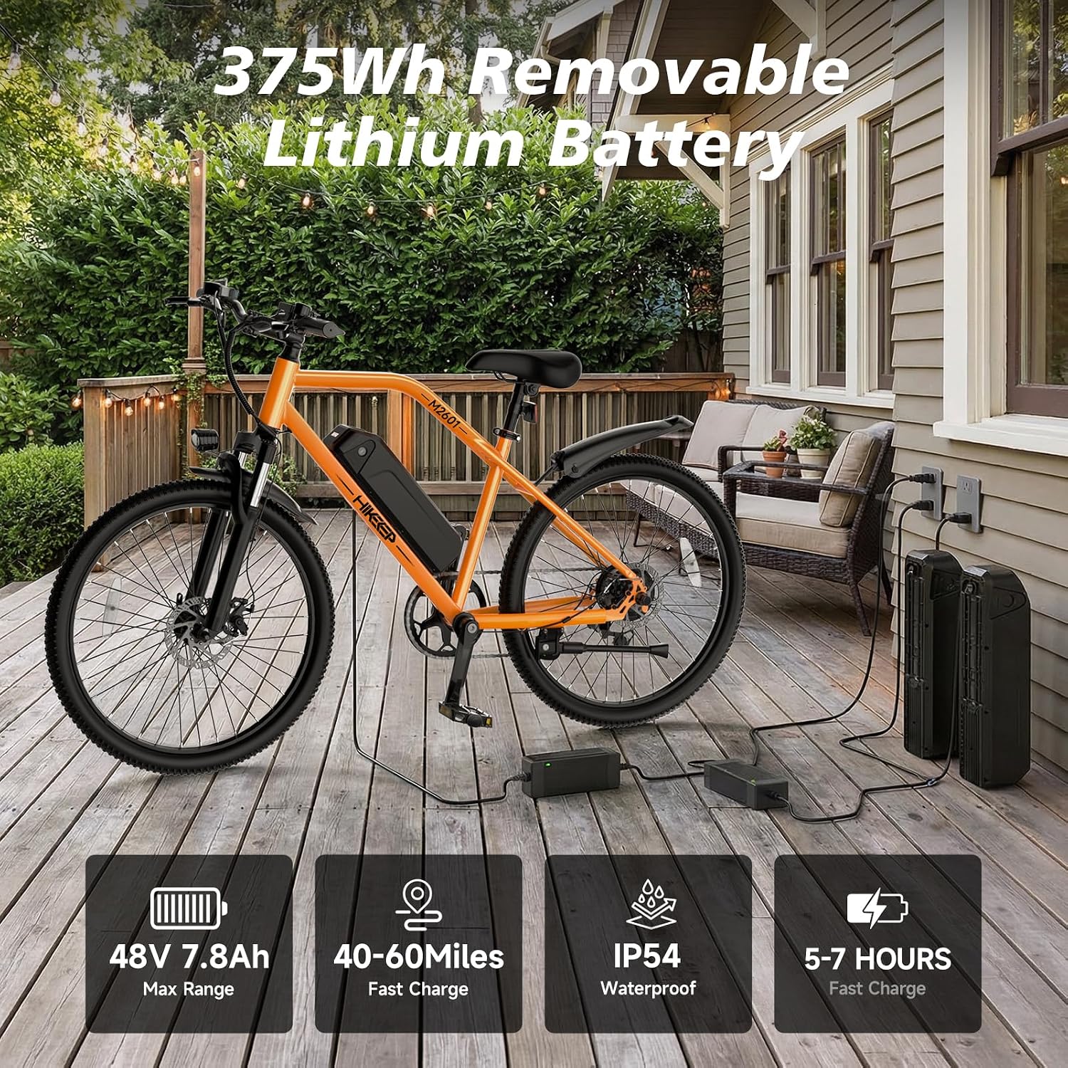 Electric Bike for Adults - 26' Ebike, 48V/7.8AH/15.6AH/25Ah Battery, 20-40MPH, Full Suspension, LCD Display, Adjustable Seat & Heavy-Duty 330lbs E-Bike