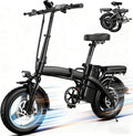 Electric Bike for Adults and Teens,500W Brushless Motor 19MPH Folding Ebike with 48V10.4Ah Removable Battery, 35Miles Range & PAS Mode with 14' Foldable Electric Bicycles, Commuting-Certified e Bike