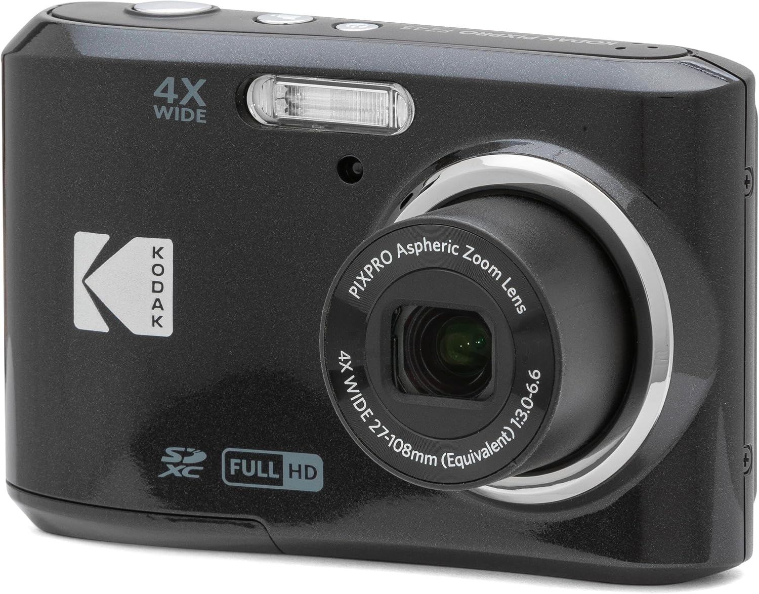 Kodak PIXPRO FZ45 16MP Digital Camera 4X Optical Zoom 27mm Wide Angle 1080P Full HD Video 2.7' LCD Camera (Black) + 64GB Card and Reader + Case + Memory Wallet + Tripod + Cleaning Bundle