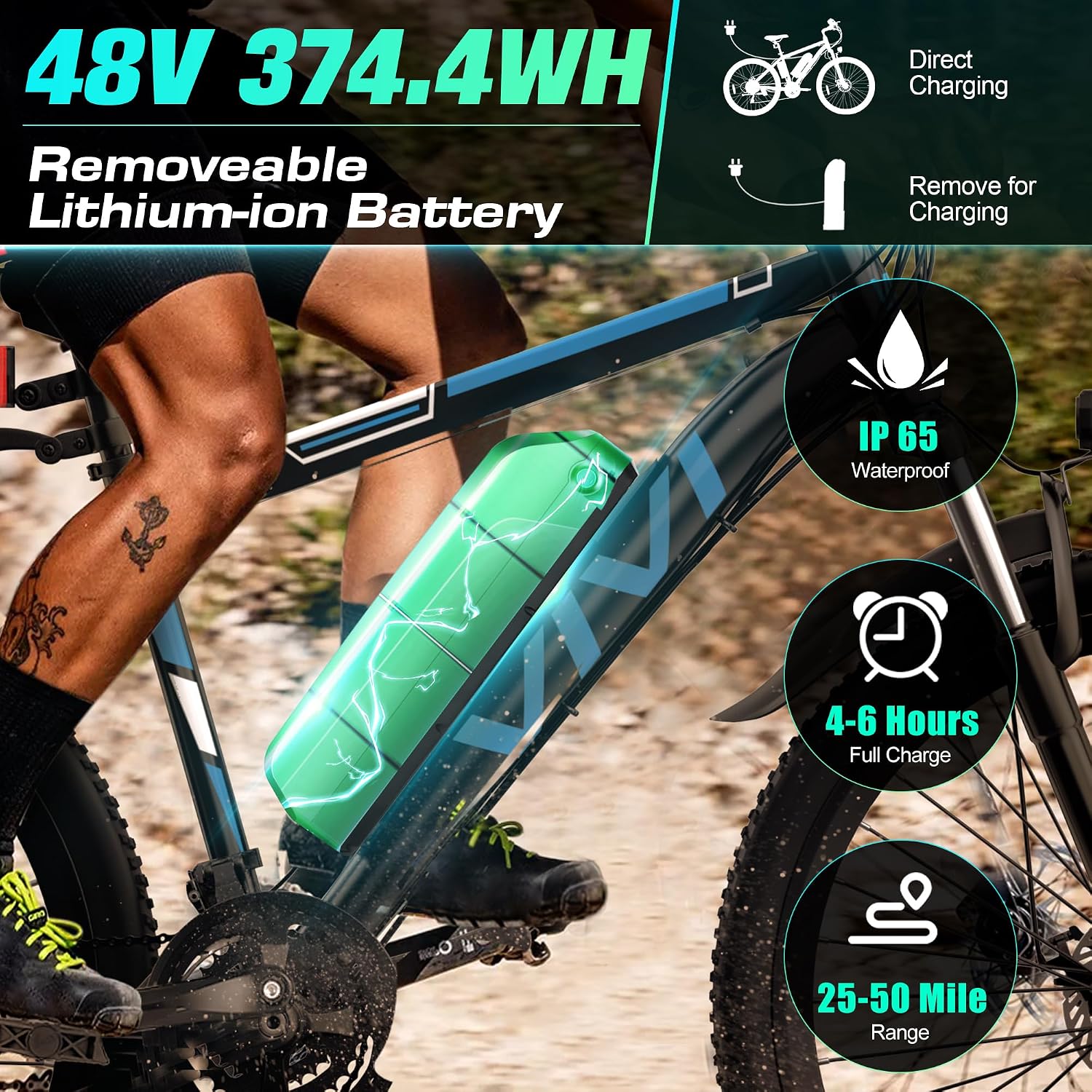 Vivi Electric Bike for Adults 26 Inch 749W Peak Ebike for Adults Removable 48V Battery, Electric Mountain Bike 21 Speed Gears, Electric Bicycle 20 mph& 50 Miles/Pedal Assist, SGS Certified to UL2849