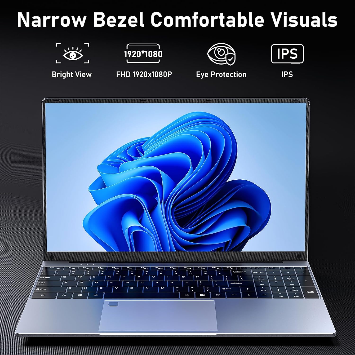 NAIKLULU Gaming Laptop,Window 11 Pro Laptop Computer, 15.6 Inch Lap Top，16GB RAM 1TB SSD,1920 * 1080 Display,WiFi 5,BT5.0,N5095 Processor(up to 2.9Ghz),Backlit Keyboard,Fingerprint Unlock
