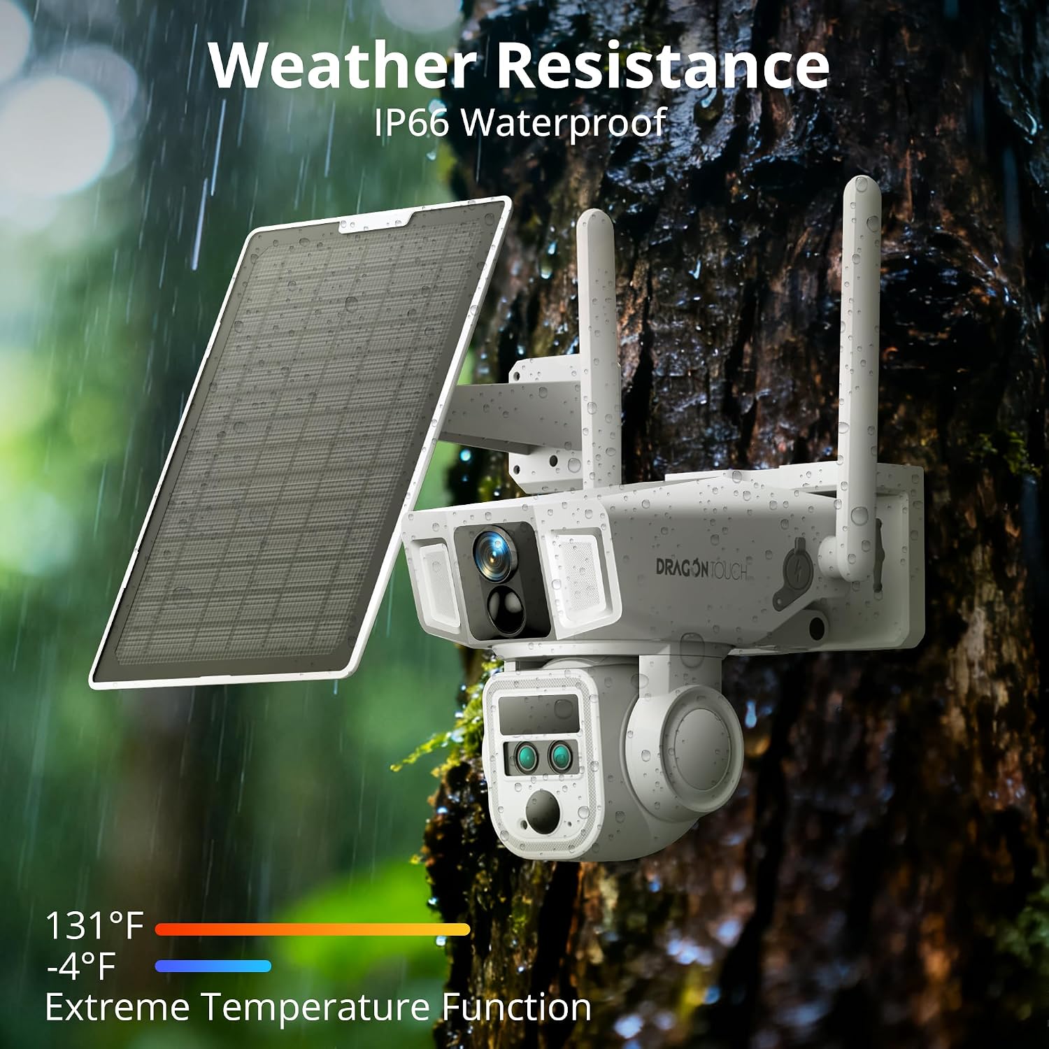 4G Cellular Security Camera, 4K Wireless Outdoor Solar Cam 3 Lens, LTE or WiFi 2 Mode, 10x Optical Zoom, 360° PTZ AI Tracking, Local Storage & 64G SD Card Included, 12000mAh 9W Bullet-PTZ Cam