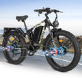 5000w Dual Motor E-Bike 60V Electric Bike for Adults,45 MiIe P-Hour Full Suspension Hydraulic Disc Brakes EBike,26/24x4 Fat Tires Mountain Bikes for All Terrain Snow/Sand