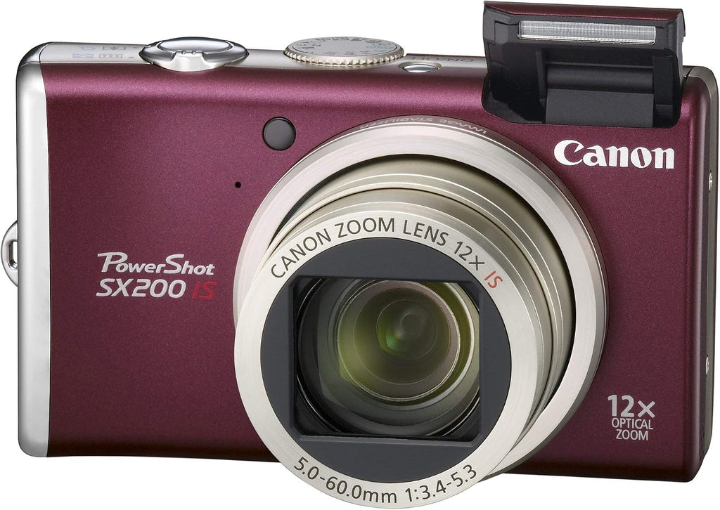 Canon PowerShot SX200IS 12.1 MP Digital Camera with 12x Wide Angle Optical Image Stabilized Zoom and 3.0-inch LCD (Red)
