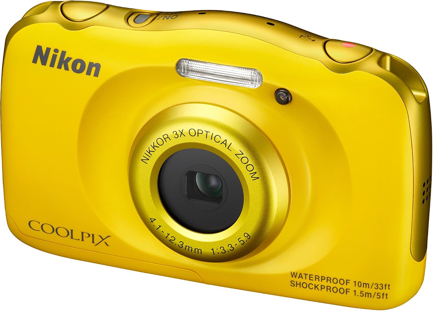 Nikon COOLPIX S33 Waterproof Digital Camera (Yellow) - International Version