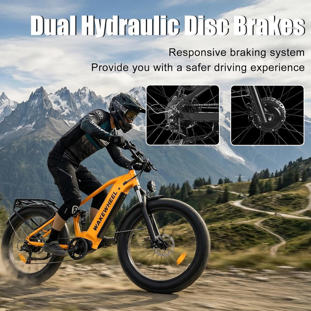 Peak 8000w Electric Bike for Adults, 60V Battery Ebike, Fat Tire & Long Range Electric Bicycles, 210Nm Mountain Bike Full Suspension, Hydraulic Brake Electric Bicycle