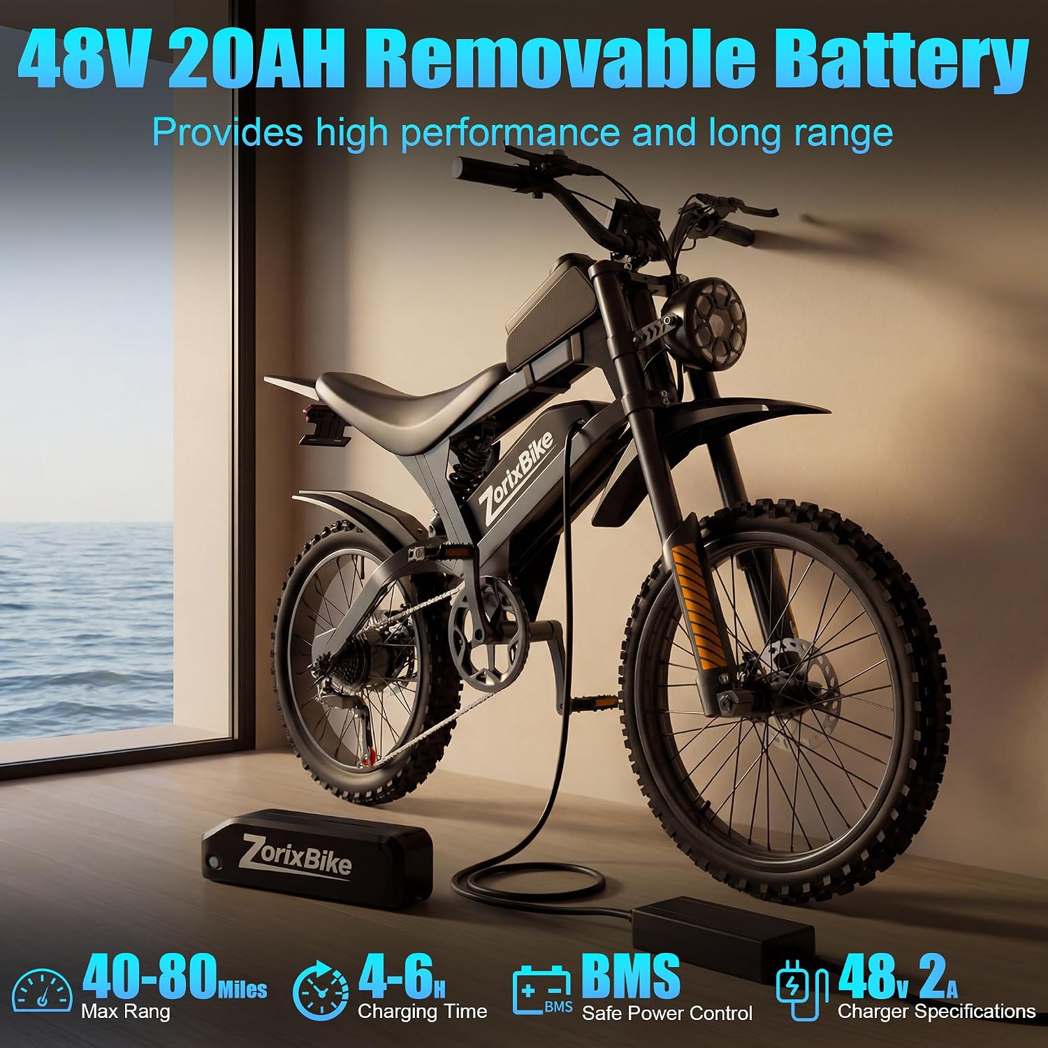 Electric Bike for Adults,48V 20AH - Peak Power 1500/3000W Brushless Motor Electric Bicycle - Max Speed 31-35MPH - Max 80 Miles Range - 20' x 4.0' Fat Tire Dirt E-Bike,7-Speed - UL 2849