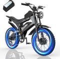 Electric Bike for Adults,48V 20AH - Peak Power 1500/3000W Brushless Motor Electric Bicycle - Max Speed 31-35MPH - Max 80 Miles Range - 20' x 4.0' Fat Tire Dirt E-Bike,7-Speed - UL 2849