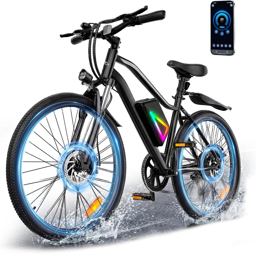 Electric Bike - 750W/1000W/1500W Motor Electric Bicycle, 20MPH, 55/70/80 Miles, Removable Battery, Shock Absorber, 5 Speed E Bike, 26' Tire Commuter Electric Bicycle for Adults