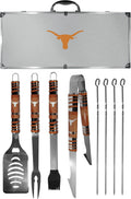 NCAA Siskiyou Sports Fan Shop Texas Longhorns Steel Tailgater BBQ Set w/Case 8 piece Gray