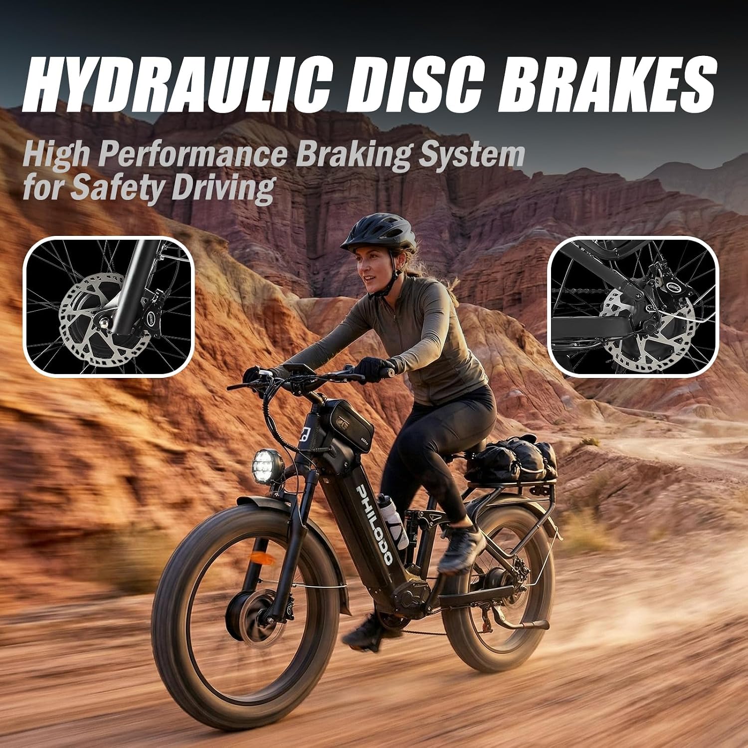 5000w Dual Motor E-Bike 60V Electric Bike for Adults,45 MiIe P-Hour Full Suspension Hydraulic Disc Brakes EBike,26/24x4 Fat Tires Mountain Bikes for All Terrain Snow/Sand