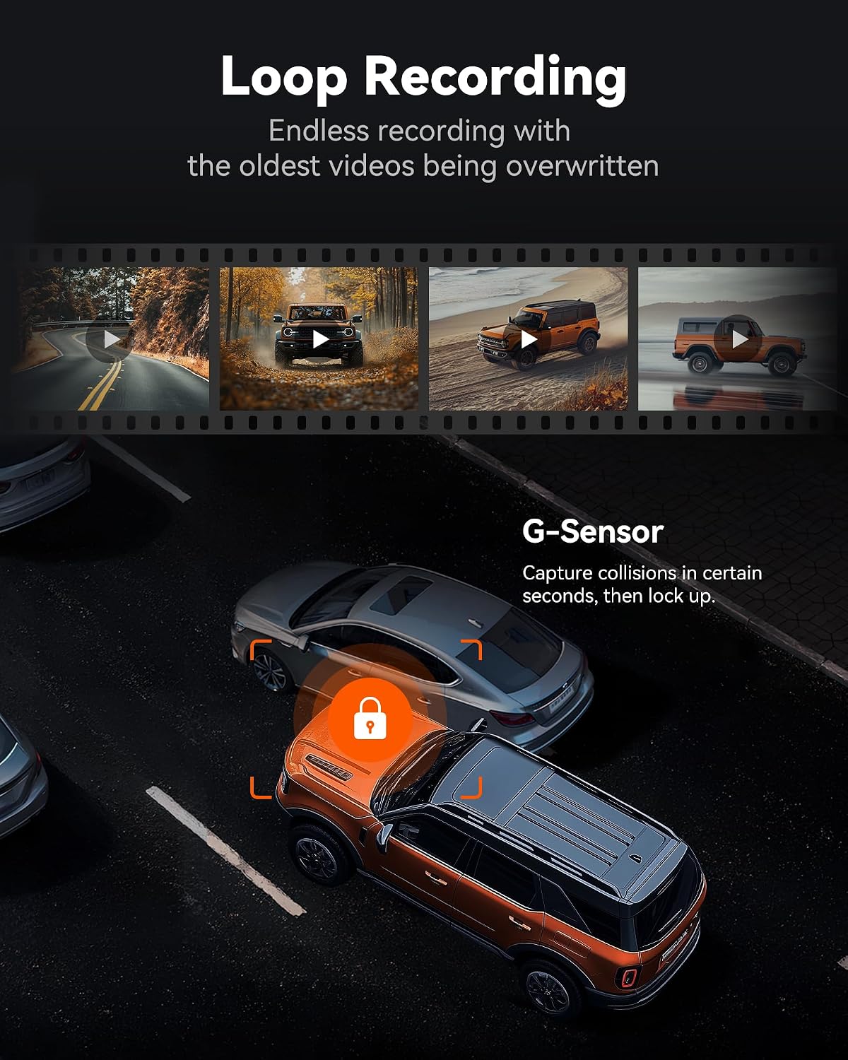 WOLFBOX G840S 12' 4K Mirror Dash Cam Backup Camera, 5.8GHz WiFi Smart Rearview Mirror for Cars & Trucks, Front and Rear View Dual Cameras, Night Vision, Parking Assistance, Included 32GB Card & GPS