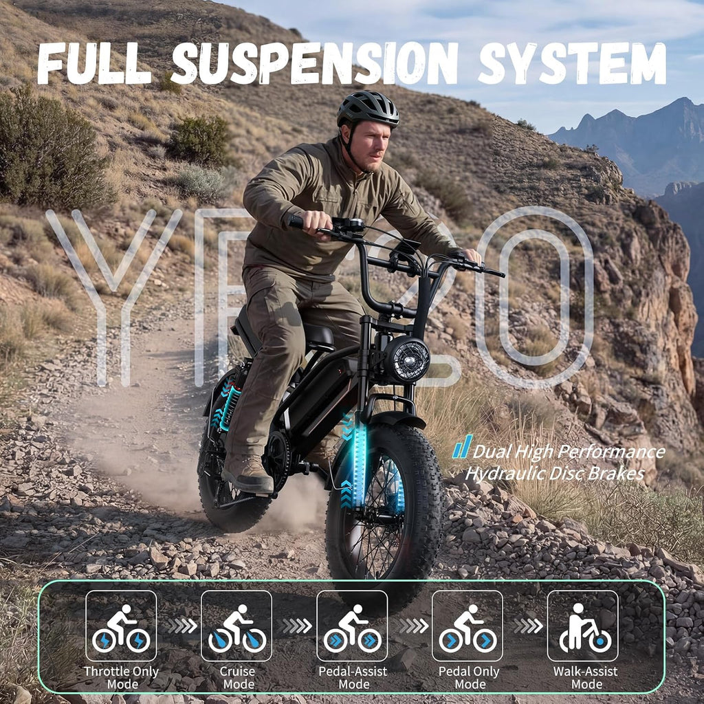 Jasion 3000W Electric Bike for Adults, Bicicleta eléctrica para adultos,Electric Dirt Bike, e Bikes for Adults Electric, Electric Dirt Bike for Adults, Adult Electric Bicycles, Moped Style ebike