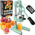 Zulay Kitchen Cast Iron Juicer - Heavy Duty Manual Juicer with Detachable Strainers for Easy Cleaning, Orange Juice Press for Citrus Fruits, Perfect for Bartenders, Juice Lovers & Health Enthusiasts
