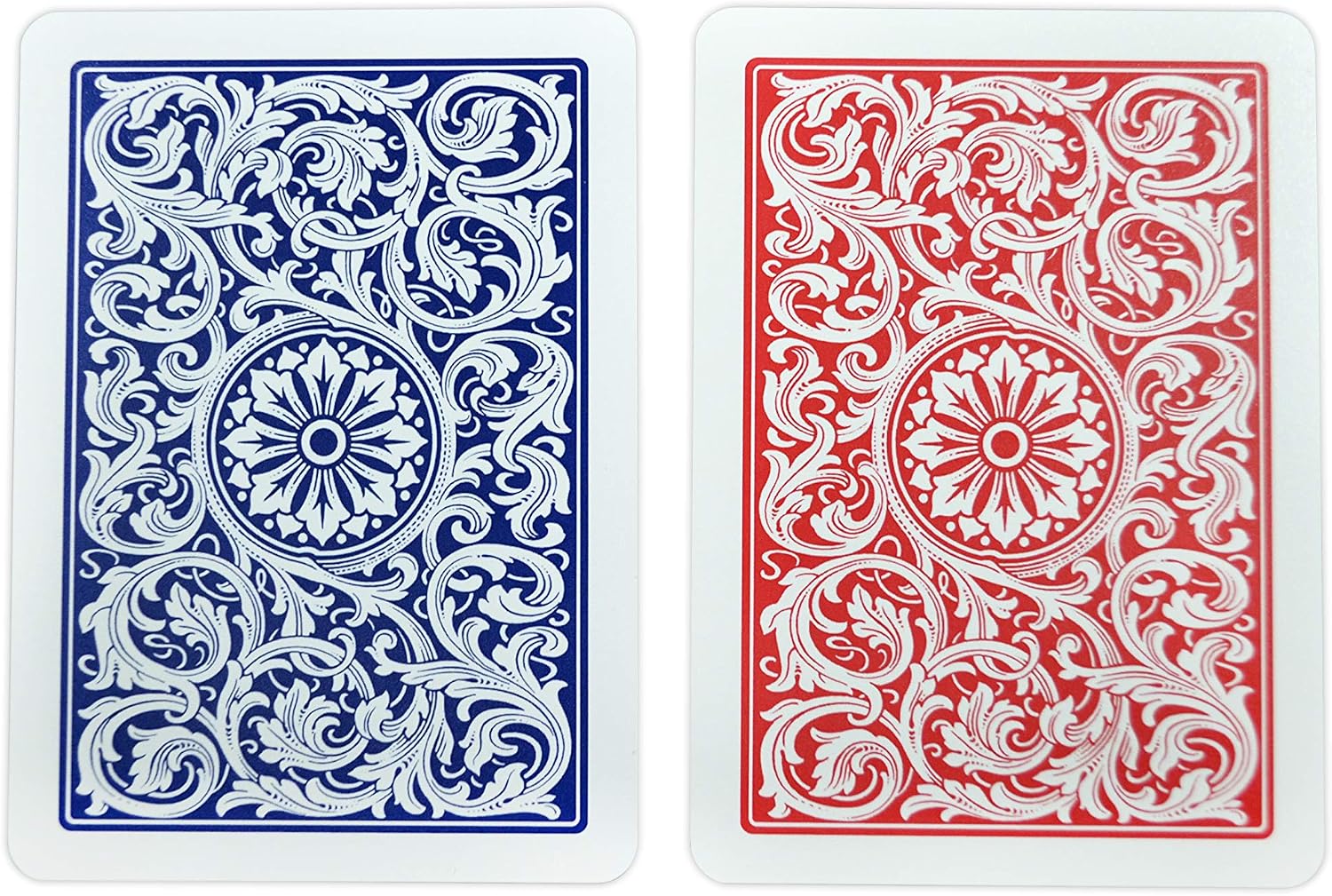 Copag 1546 Design 100% Plastic Playing Cards, Poker Size (Standard) Red/Blue (Jumbo Index, 6 Sets)