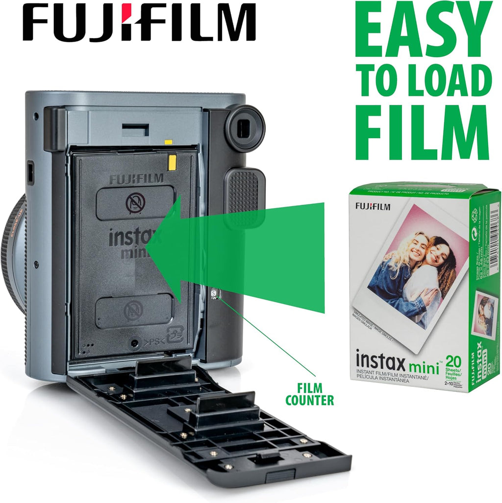 Fujifilm Instax Mini 41 Instant Film Camera Black + 20 Instax Instant Film Prints Bundle