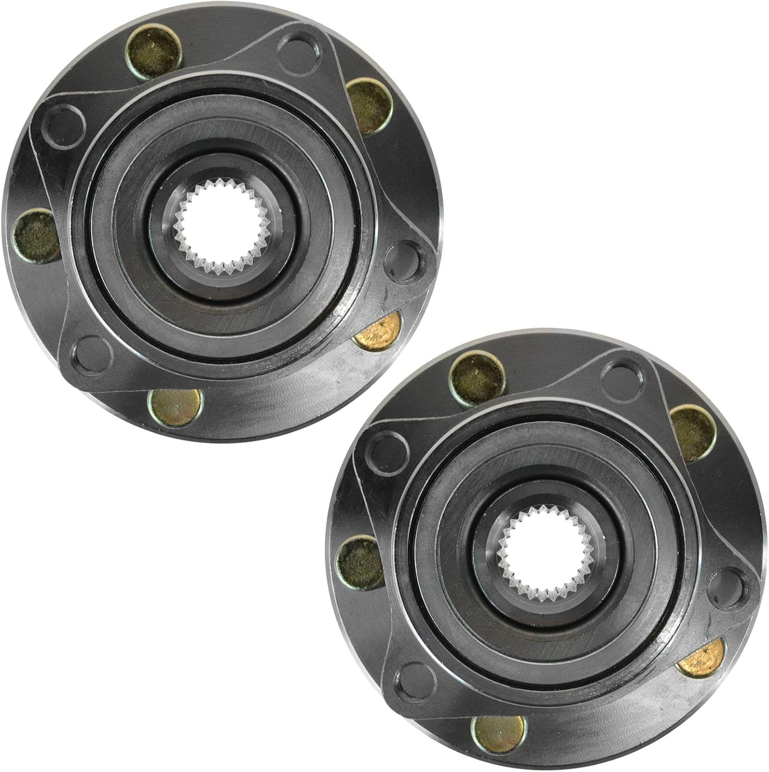 TRQ 2 Piece Front Rear Wheel Bearing & Hub Assembly Set Compatible with 1995-2005 Chrysler Sebring 1995-2000 Dodge Avenger 2001-2005 Stratus 1995-1998 Eagle Talon 1995-2004 Mitsubishi Eclipse 1999-20