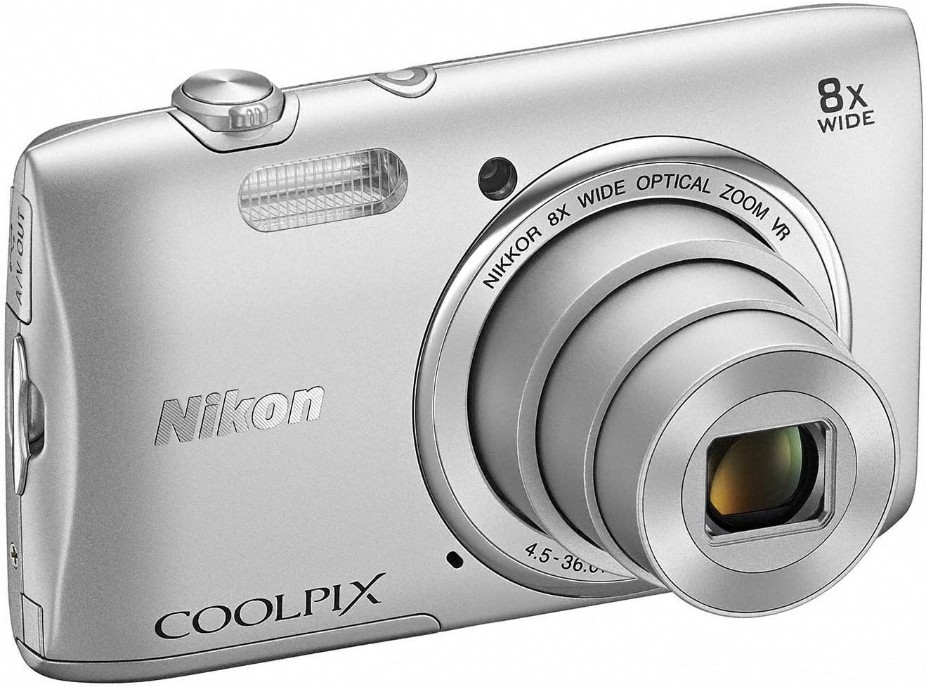Nikon Digital Camera COOLPIX S3600 Silver S3600SL