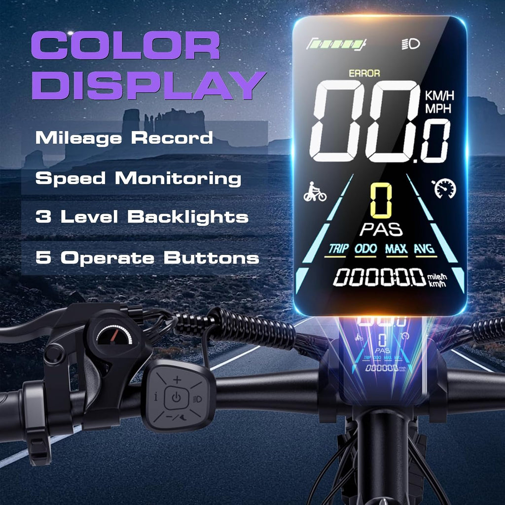 2000W Peak Electric Bike for Adults, 48V 17.5Ah 840Wh 29'' Tires Max 34 mph 30-80 Miles Range City Commuting Class3 Ebike Front Suspension Disc Brake for Off-Road Riding