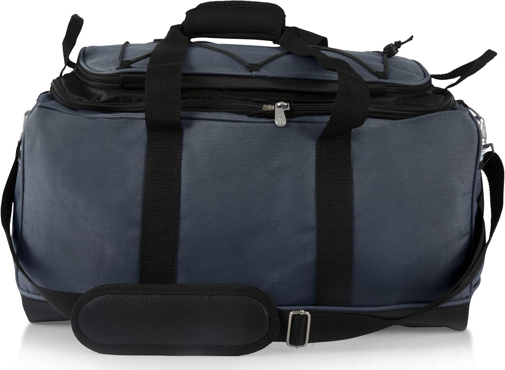 ONIVA - a Picnic Time brand Buccaneer Portable Charcoal Grill & Cooler Tote, (Black with Gray Accents)