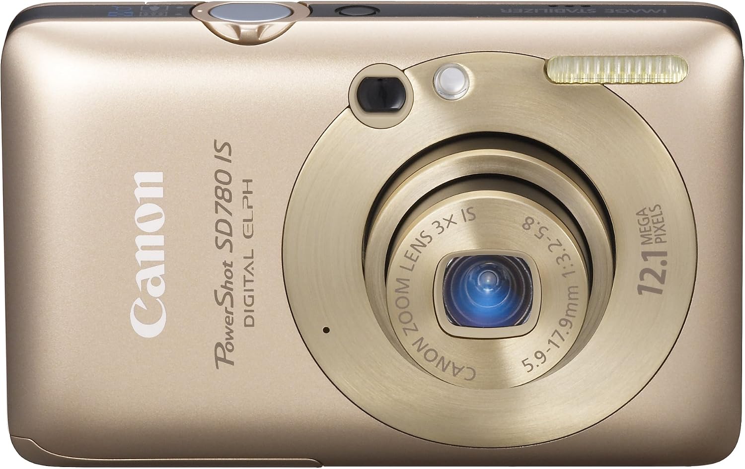 Canon PowerShot SD780IS 12.1 MP Digital Camera with 3x Optical Image Stabilized Zoom and 2.5-inch LCD (Gold)