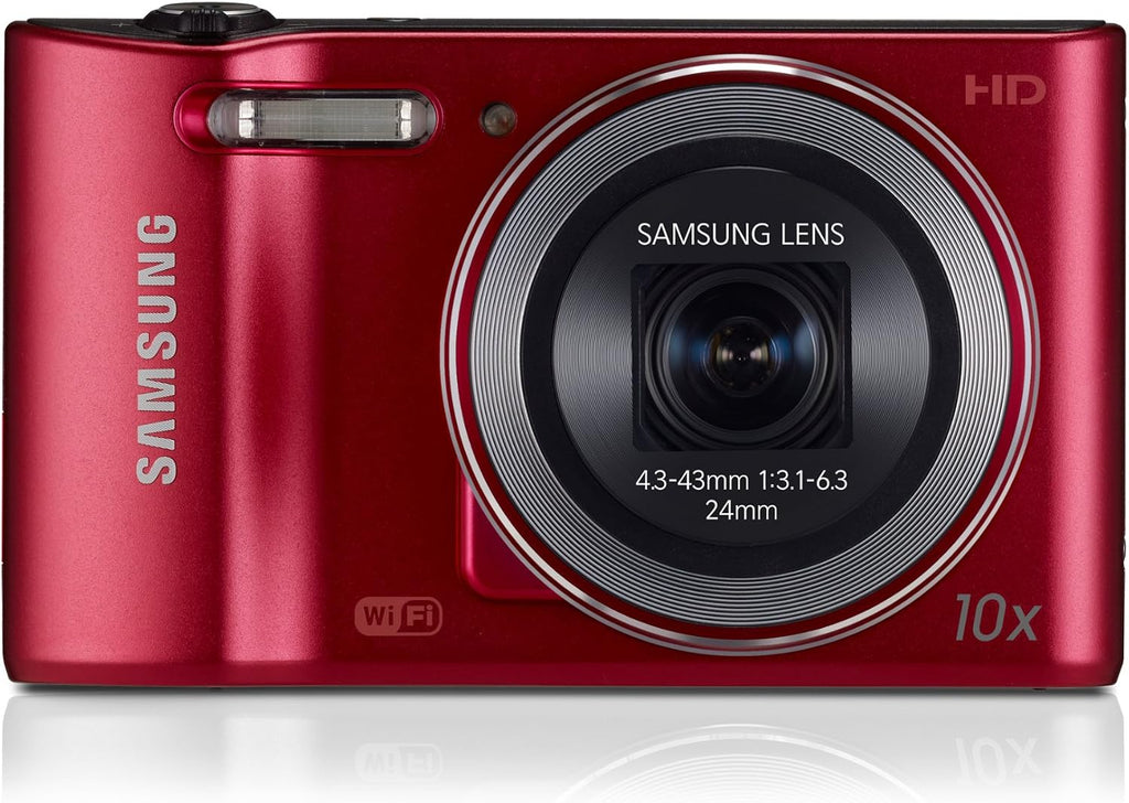 Samsung WB30F 16.2MP Smart WiFi Digital Camera with 10x Optical Zoom and 3.0' LCD Screen (Red) (OLD MODEL)
