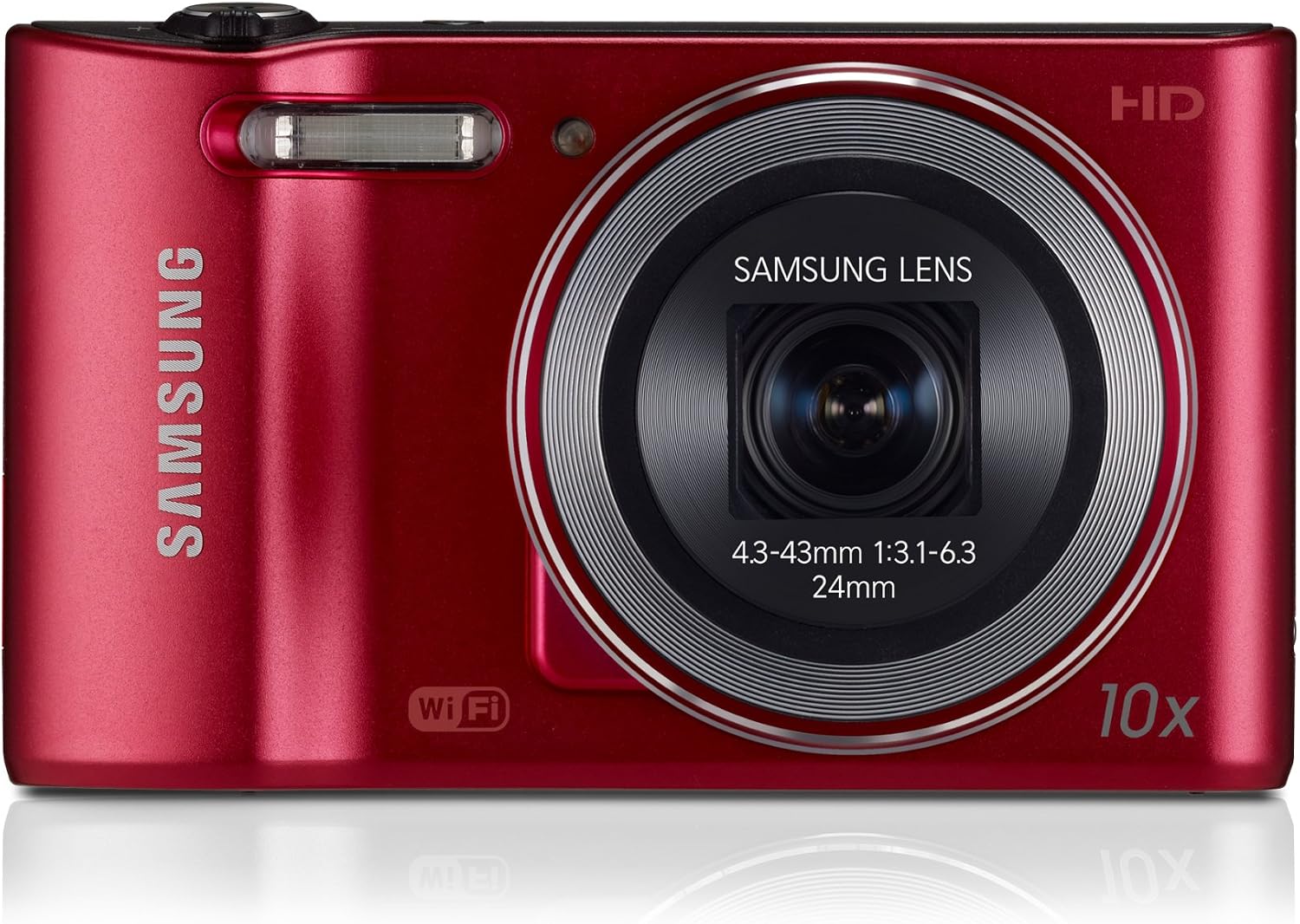 Samsung WB30F 16.2MP Smart WiFi Digital Camera with 10x Optical Zoom and 3.0' LCD Screen (Red) (OLD MODEL)