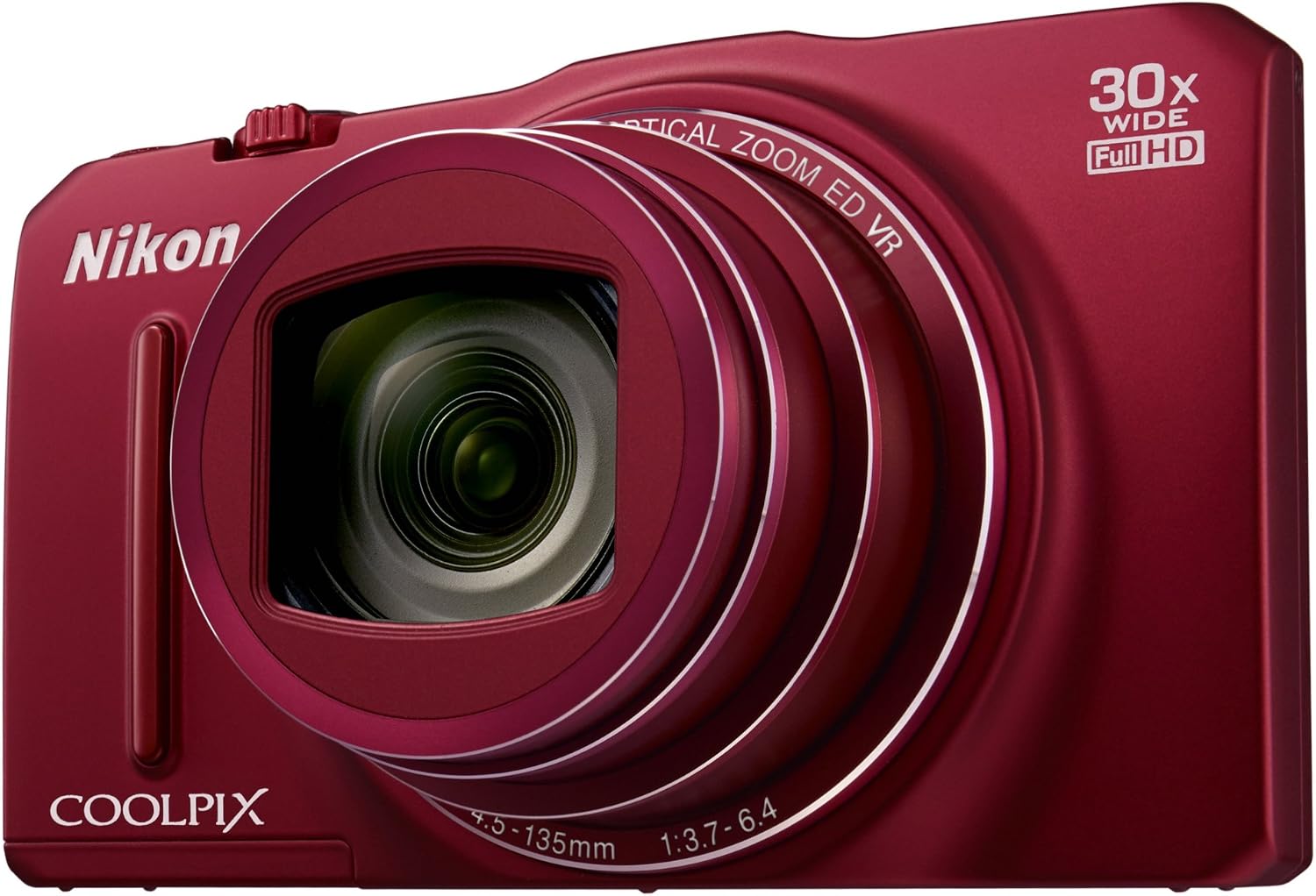 Nikon COOLPIX S9700 Compact Digital Camera - Red (16.0 MP, 30x Zoom) 3.0 inch