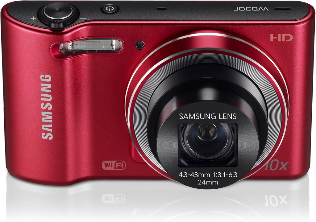 Samsung WB30F 16.2MP Smart WiFi Digital Camera with 10x Optical Zoom and 3.0' LCD Screen (Red) (OLD MODEL)