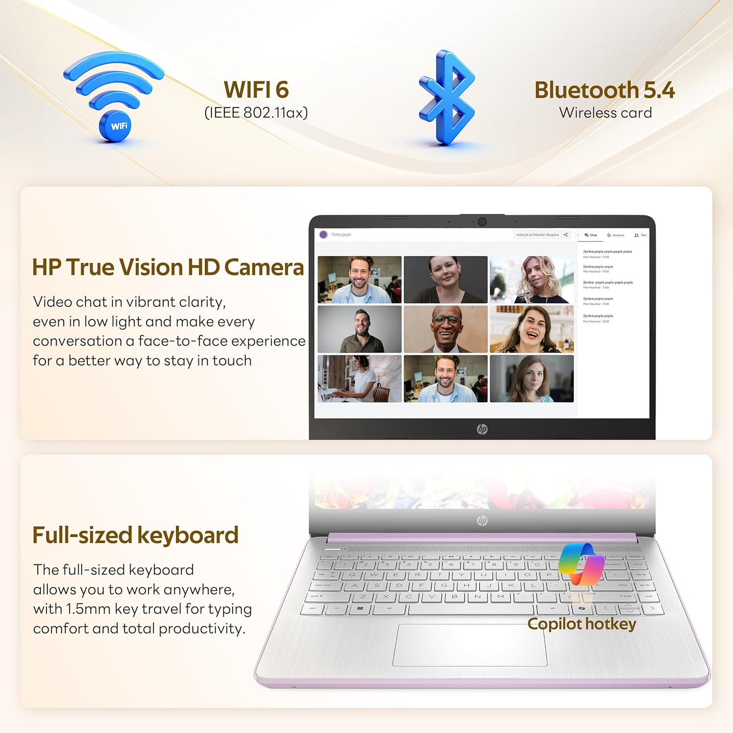 HP Flagship 14' HD Student&Business Laptop with AI Copilot, 13th Gen Intel 4-Core, 4GB RAM, 1.12TB Storage (128GB UFS + 1TB Docking Station), 1 Year Office 365, Wi-Fi 6, Win 11 S, Lavender Purple