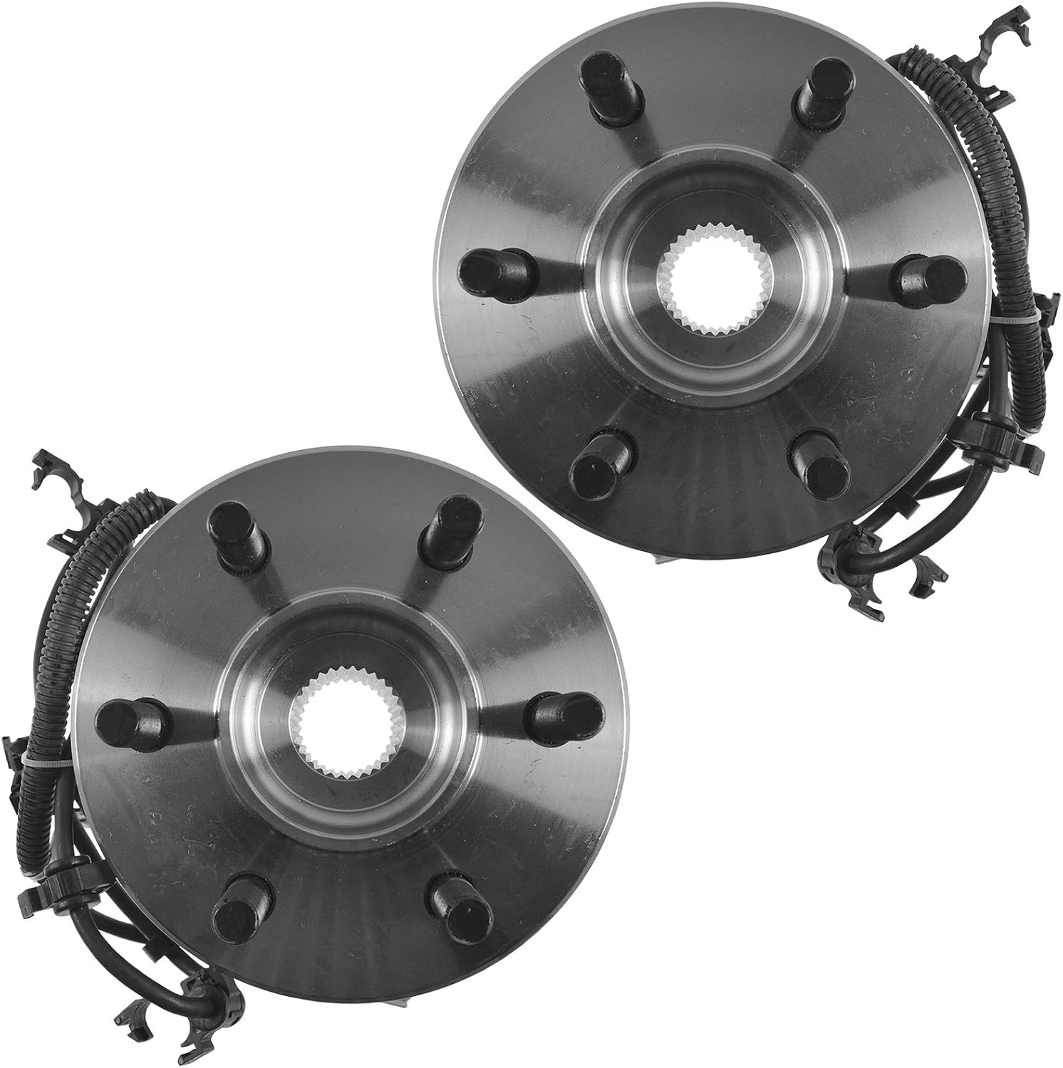 TRQ Front Left and Right Wheel Bearing and Hub Assembly Set 2 Piece Compatible with 97-03 Dodge Dakota 4 Wheel Drive with 4 Wheel ABS Brakes 99-03 Durango 4 Wheel Drive with 4 Wheel ABS Brakes