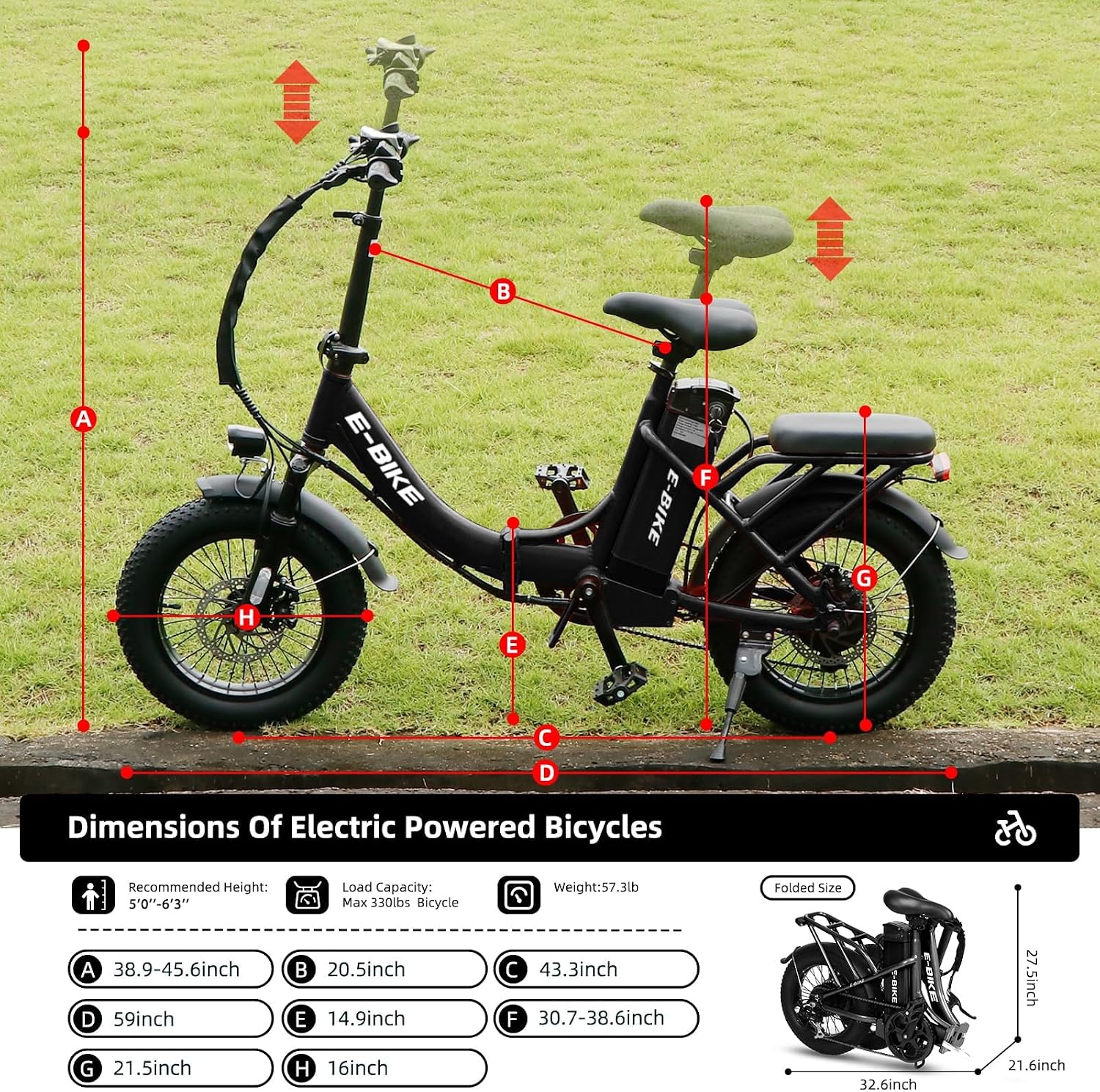 Electric Bike for Adults, 750W Long Range Foldable Ebike with One/Dual Removable Battery, 40-120 Mile/25-30MPH, 20'/16' Fat Tire Electric Bicycle