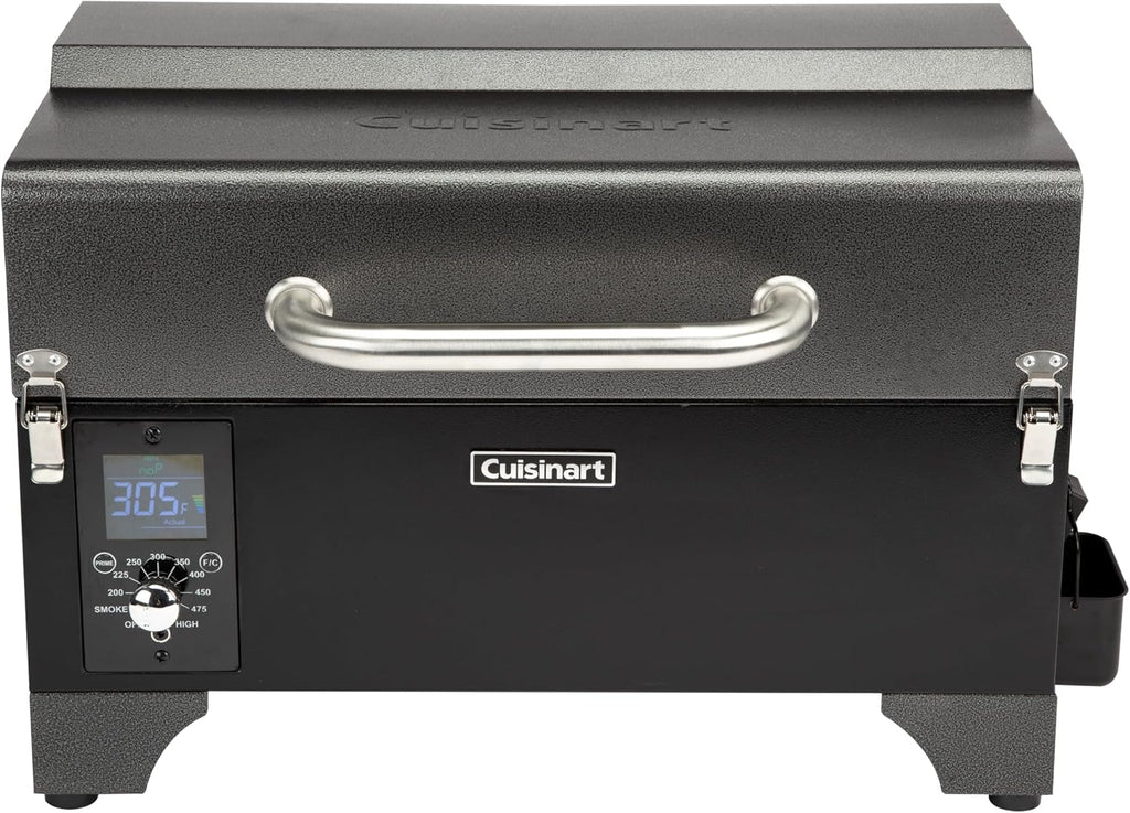 Cuisinart 8-in-1 Portable Wood Pellet Grill and Smoker, Compact for RV, Tailgates, Camping, and Backyard Cooking, Smoky Flavor, Versatile Meat Smoker