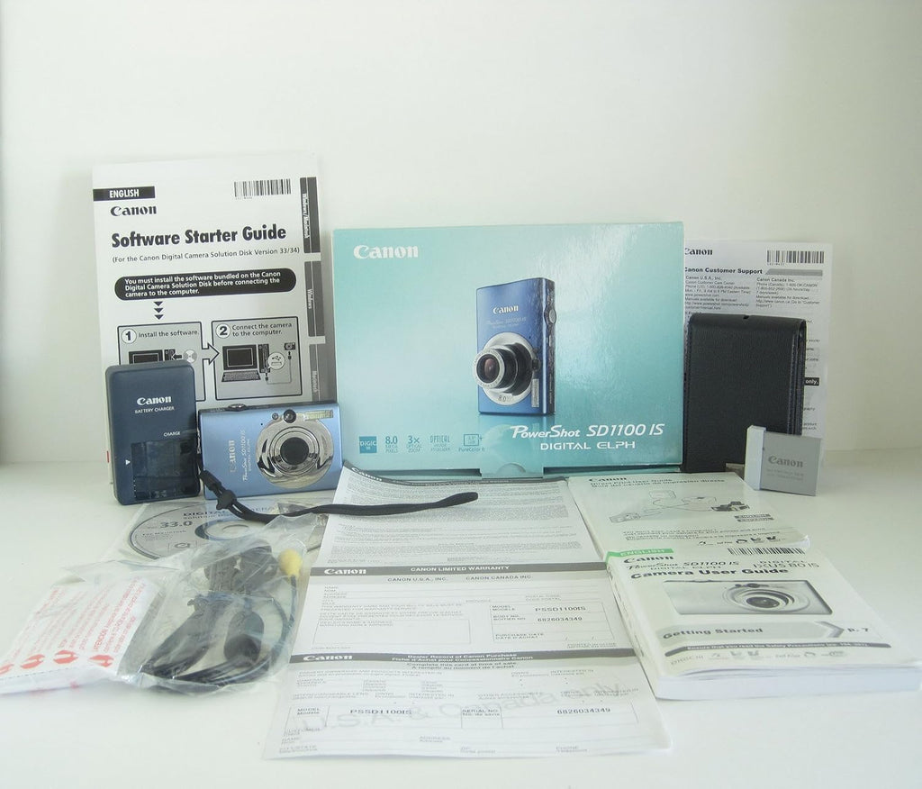 Canon PowerShot SD1100IS 8MP Digital Camera with 3x Optical Image Stabilized Zoom (Blue) (OLD MODEL)