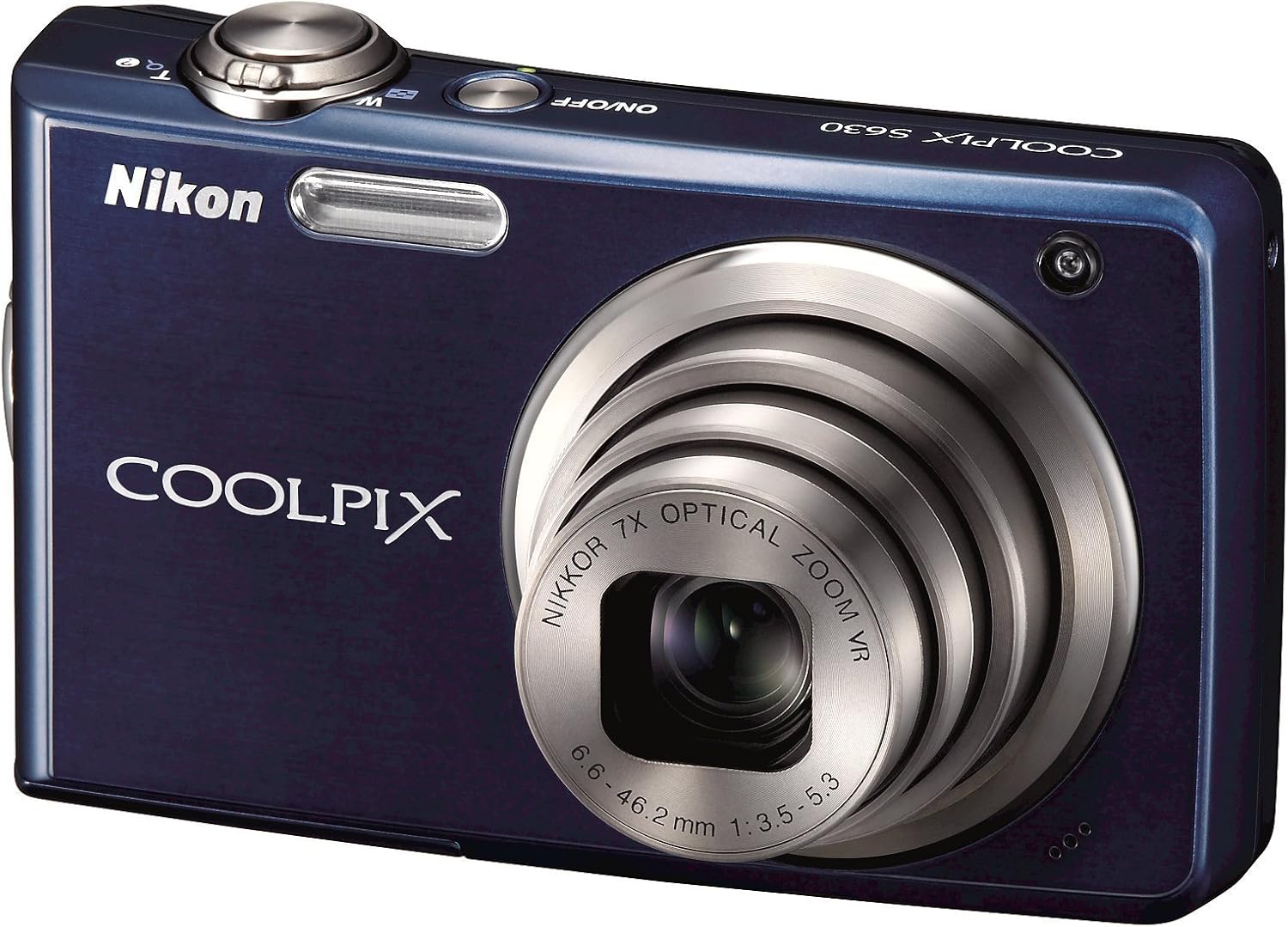 Nikon Coolpix S630 12MP Digital Camera with 7x Optical Vibration Reduction (VR) Zoom and 2.7 inch LCD (Midnight Blue)