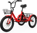 Vivi T01 20' x2.6 Fat Tire Electric Tricycle for Adults, 750W Peak 20'' Folding 3 Wheels Electric Bike, 95% Pre-Assembled, Speed Differential, 15.5MPH Eletric Trike with Bracket