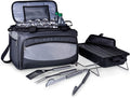 ONIVA - a Picnic Time brand Buccaneer Portable Charcoal Grill & Cooler Tote, (Black with Gray Accents)