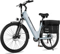 Qlife Cityone Electric Bike for Adults & Teens, Step-Through Commuter Ebike, 1000W Peak Motor, 55-Mile Range, 48V Removable Battery, 26-Inch City Tires, 7-Speed, Up to 25 MPH